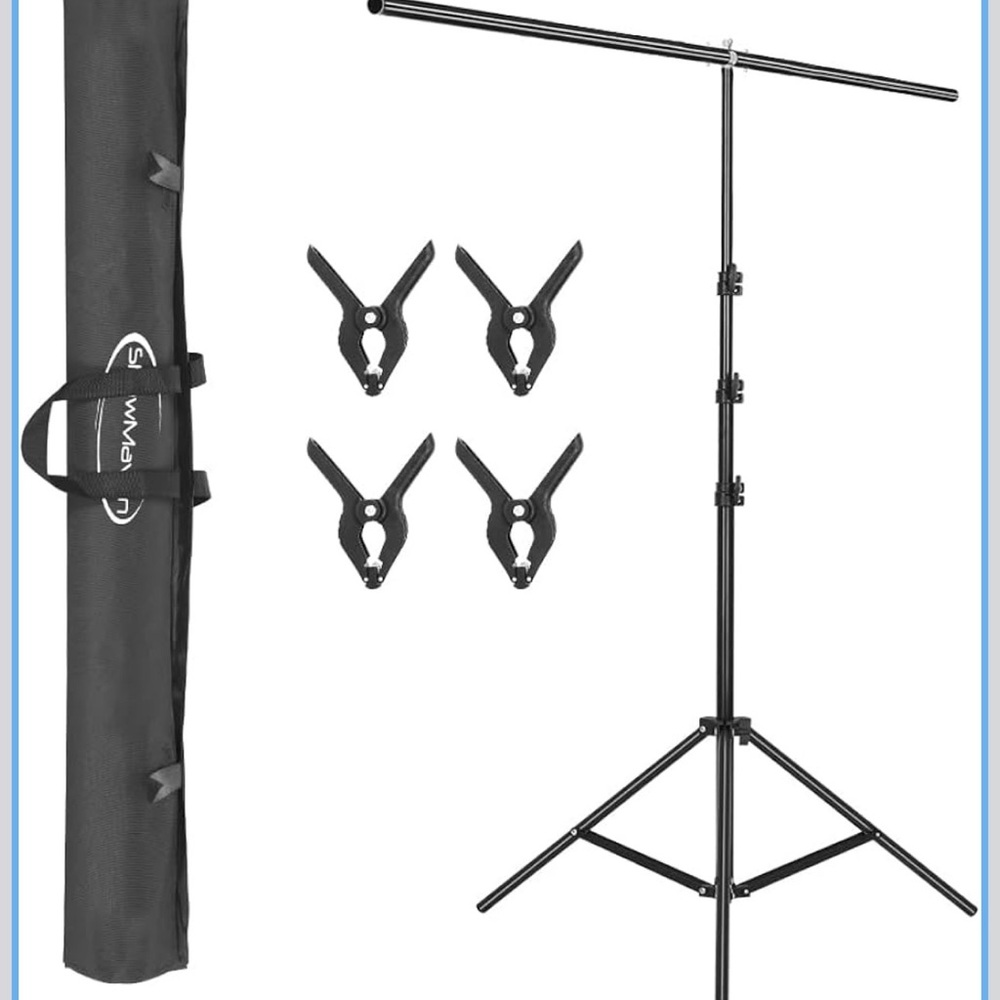 T-Shape Backdrop Stand 59in/150cm Wide 8.5ft Tall,